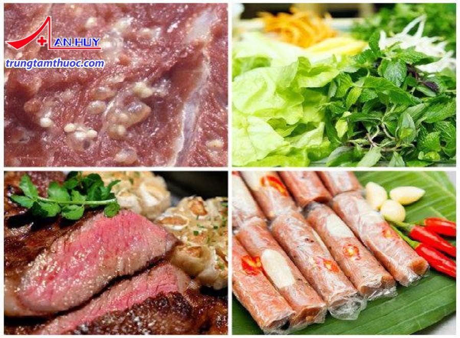 Món ăn dễ nhiễm giun sán