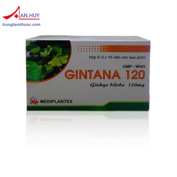 Thuốc Gintana 120mg - Dự phòng và điều trị tai biến mạch máu não