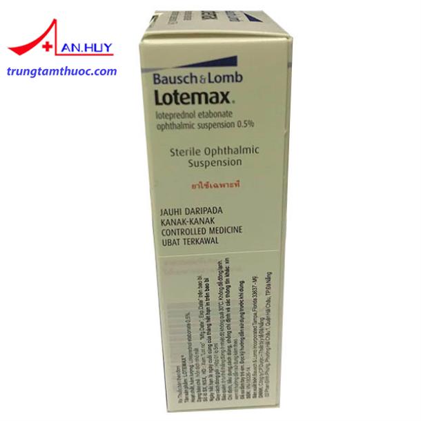 Thuốc Lotemax Eye 5ml viêm kết mạc mi mắt và nhãn cầu, viêm giác mạc